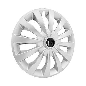 Calota Esportiva aro 13 Passat CC Prata emblema Fiat Preto