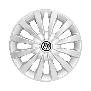 Jogo Calota Esportiva aro 13 Passat CC Prata emblema Volkswagen