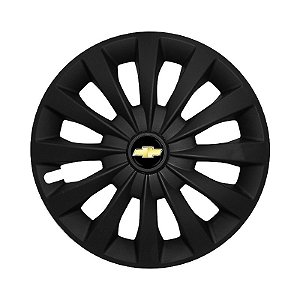 Calota Esportiva aro 13 Passat CC Preta Fosca emblema GM Preto
