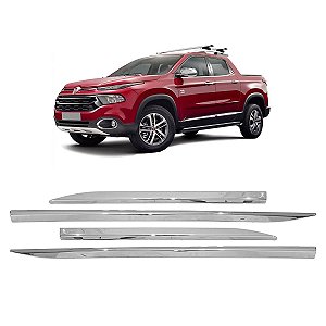 Aplique Cromado friso lateral da porta Fiat Toro 2017 a 2022