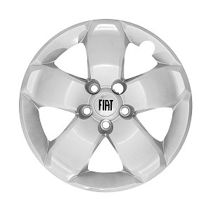 Calota Aro 16 Fiat Toro 2017 Até 2020 Prata Emblema Resinado