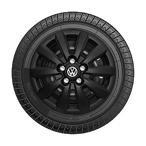 Calota Aro 14 Vw Fox Polo 2014/2015 Preta Fosca