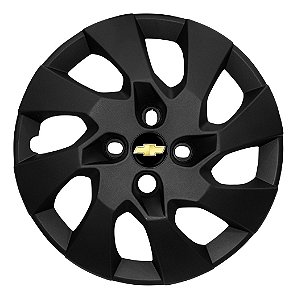 Calota aro 13 Chevrolet modelo Onix Prisma preto fosco