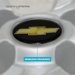 Jogo Calota aro 13 Chevrolet modelo Onix Prisma Preta Fosca