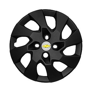 Calota aro 14 Chevrolet modelo Onix Prisma Preta fosca