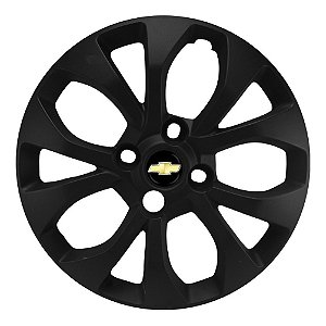 Calota aro 14 Chevrolet Onix Prisma 2017/2019 Preta Fosca