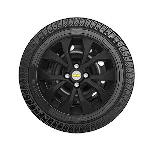 Jogo Calota aro 14 Chevrolet Onix Prisma 2017/2019 Preta Fosca