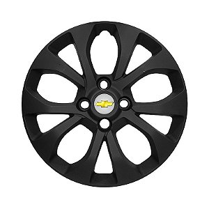 Calota aro 15 Chevrolet Onix Prisma 2017/2019 Preta Fosca