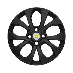 Calota aro 15 Chevrolet Onix Prisma 2017/2019 Preta Fosca