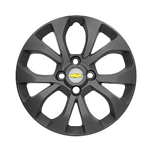 Calota aro 15 Chevrolet Onix Prisma 2017/2019 Grafite Fosca