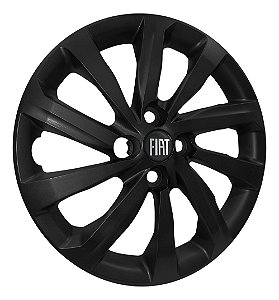 Calota Aro 15 Strada 2021 2022 2023 Preta Fosca + Emblema