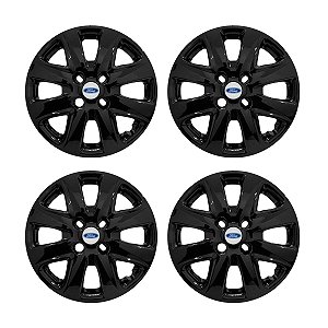 Jogo Calota Aro 14 Ford Ka+ Ka 2015/2018 preta brilhante