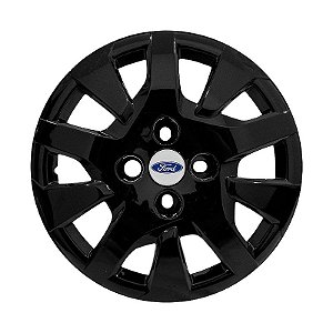 Calota Aro 14 Ford Ka Hatch Sedan 2019/2020 preta brilhante