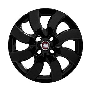 Calota aro 14 Fiat Palio Attractive 2012/2013 preta brilhante