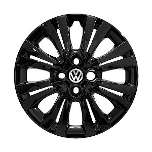 Calota aro 14 VW Gol G7 Modelo 2017/18 Preta Brilhante