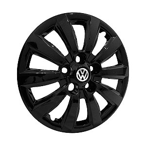 Calota Aro 14 Vw Fox Polo 2014 2015 Preta Brilhante