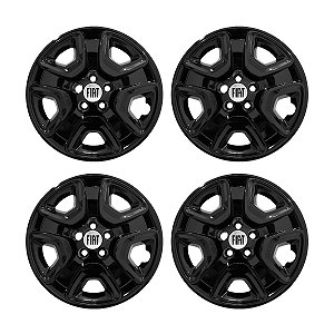 Jogo Calota aro 16 Fiat Toro 2021/2022 preta brilhante
