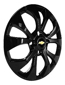Calota Aro 14 Onix 2017 Até 2019 Joy Lt Ltz Preto Brilho