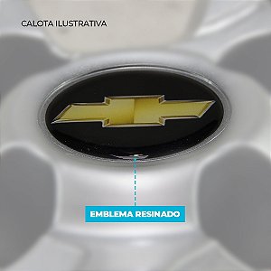 Calota Aro 15 Gm Onix Prisma 2017 2018 2019 Preto Brilho