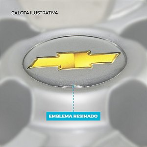 Jogo Calota aro 14 Chevrolet Onix Prisma 2017/2019 Preta Brilhante