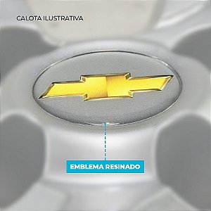 Jogo Calota aro 15 Chevrolet Onix Prisma 2017/2019 Preta Brilhante