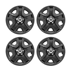 Jogo Calota aro 16 Fiat Toro 2021/2022 grafite brilhante