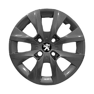 Calota Aro 14 Peugeot 206 207 208 Grafite Brilhante