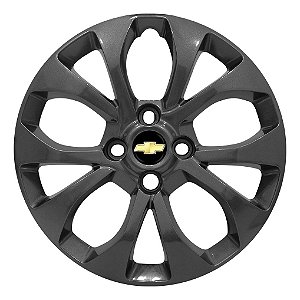 Calota aro 14 Chevrolet Onix Prisma 2017/2019 Grafite Brilhante