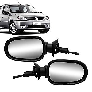Par Retrovisor Renault Logan 2006/2008 com controle