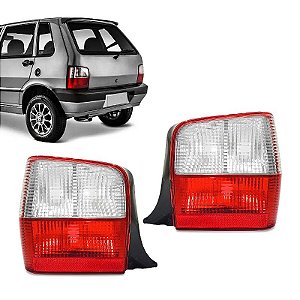 Par Lanterna Traseira Fiat Uno Pitbull 2004 2005 2006 2007 2008 2009 2010 Rubi Ré Cristal
