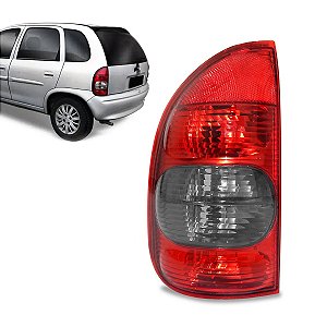 Lanterna traseira Chevrolet Corsa Hatch Wagon 2000 a 2010 Rubi/Fumê