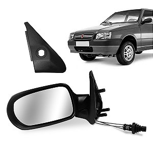 Retrovisor Uno Fire Flex 2006 a 2011 4 portas com acabamento