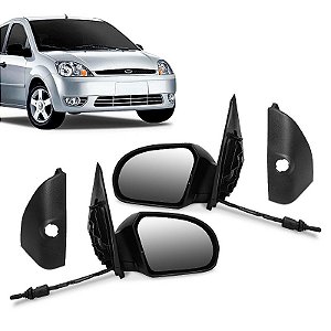 Par Retrovisor Ford Fiesta 2002 a 2014 4 portas com controle e acabamento