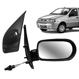 Retrovisor Palio Siena Fire 2001 a 2004 4 portas com controle e acabamento