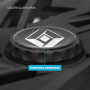 Calota Esportiva aro 15 DS4 Preta Brilhante Emblema Renault