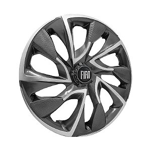 Calota Esportiva aro 15 DS4 Sport Cup Emblema Fiat Preto