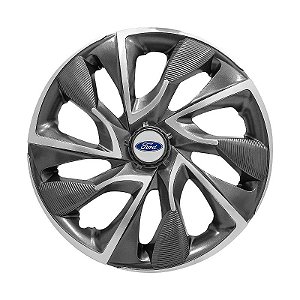 Calota Esportiva aro 15 DS4 Sport Cup Emblema Ford Prata