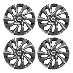 Jogo Calota Esportiva aro 15 DS4 Sport Cup Emblema Ford Prata