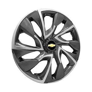 Jogo Calota Esportiva aro 15 DS4 Sport Cup Emblema GM Preto