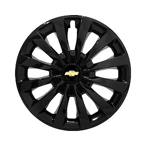 Jogo Calota Esportiva aro 13 Passat CC Preta Brilhante emblema GM Preto