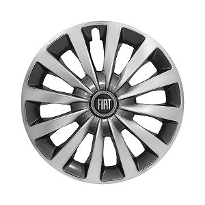 Calota Esportiva aro 13 Passat CC Sport Silver emblema Fiat Preto