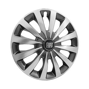 Jogo Calota Esportiva aro 13 Passat CC Sport Silver emblema Fiat Preto