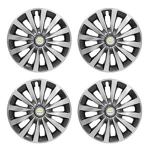 Jogo Calota Esportiva aro 13 Passat CC Sport Silver emblema GM Prata