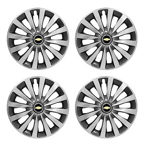 Jogo Calota Esportiva aro 13 Passat CC Sport Silver emblema GM Preto