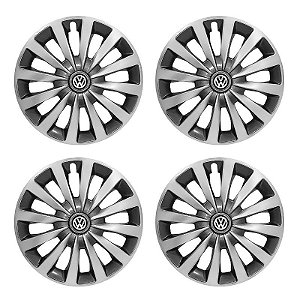 Jogo Calota Esportiva aro 13 Passat CC Sport Silver emblema Volkswagen