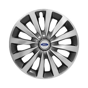 Calota Esportiva aro 13 Passat CC Sport Silver Emblema Ford Prata