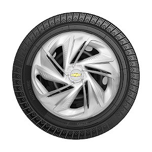 Jogo Calota Esportiva Aro 14 Nitro Prata emblema GM Prata