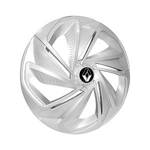 Jogo Calota Esportiva Aro 14 Nitro Prata emblema Renault