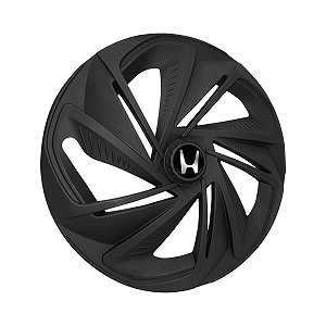 Jogo Calota Esportiva Aro 14 Nitro Preta Fosca emblema Honda