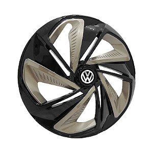 Jogo Calota Esportiva Aro 14 Nitro Black Gold emblema Volkswagen